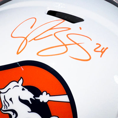 Champ Bailey Signed Denver Broncos Alt 2023 Speed Full-Size Replica Football Helmet (Beckett)
