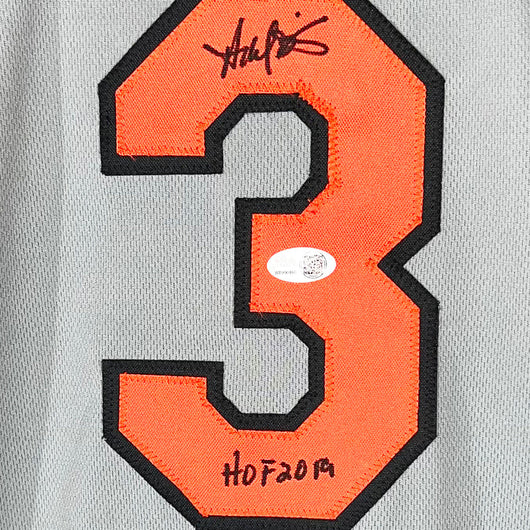 Harold Baines Signed HOF 2019 Inscription Baltimore Grey Baseball Jersey (JSA)