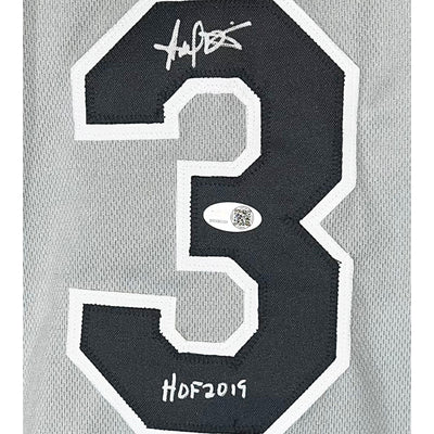 Harold Baines Signed HOF 2019 Inscription Chicago Grey Baseball Jersey (JSA)
