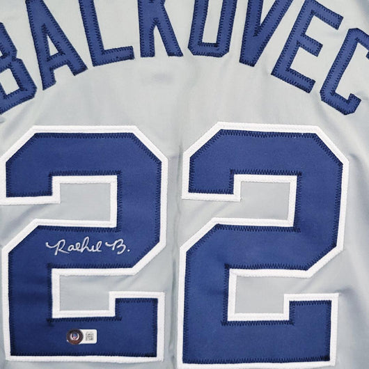 Rachel Balkovec Signed New York Grey Baseball Jersey (Beckett)