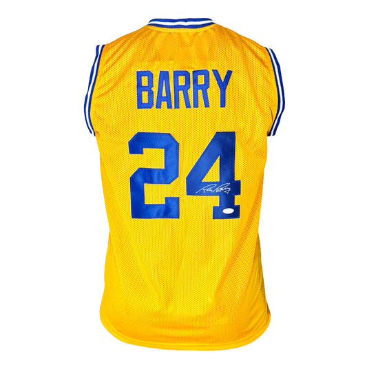Rick Barry Signed Golden State Yellow Basketball Jersey (JSA)