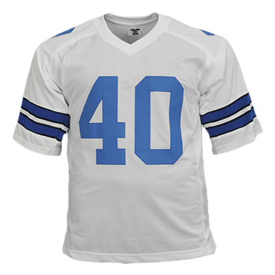 Bill Bates Signed Dallas 3x Super Bowl Champs Inscribed Pro Style Football Jersey White (JSA)