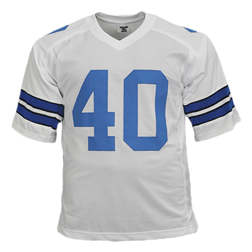 Bill Bates Signed Dallas 3x Super Bowl Champs Inscribed Pro Style Football Jersey White (JSA)