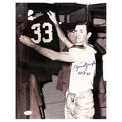Sammy Baugh Signed HOF 63 Inscription Pose 3 Football 11x14 Photo (JSA)