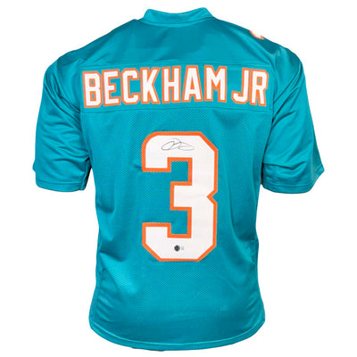 Odell Beckham Jr Signed Miami Teal Football Jersey (Beckett)