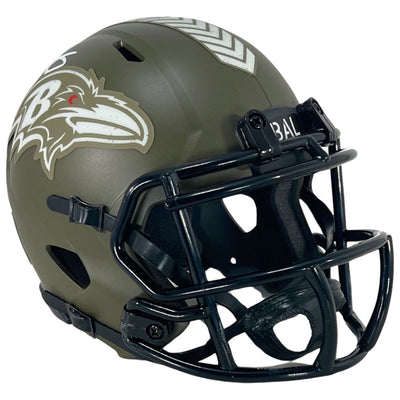 Odell Beckham Jr Signed Baltimore Ravens Salute to Service Speed Mini Football Helmet (Beckett)