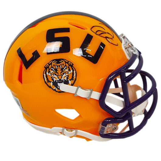 Odell Beckham Jr Signed LSU Tigers Speed Mini Yellow Football Helmet (Beckett)