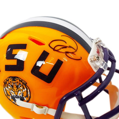 Odell Beckham Jr Signed LSU Tigers Speed Mini Yellow Football Helmet (Beckett)