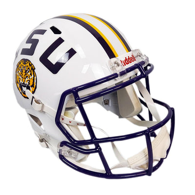 Odell Beckham Jr Signed LSU Tigers Speed Full-Size Replica White Football Helmet (Beckett)