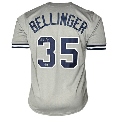 Clay Bellinger Signed New York Grey Baseball Jersey (Beckett)