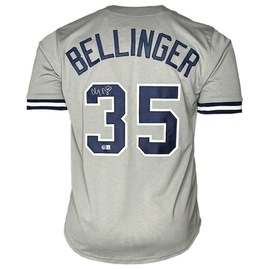Clay Bellinger Signed New York Grey Baseball Jersey (Beckett)