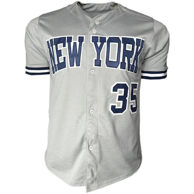 Clay Bellinger Signed New York Grey Baseball Jersey (Beckett)