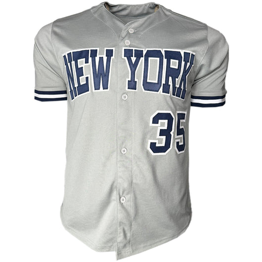 Clay Bellinger Signed New York Grey Baseball Jersey (Beckett)