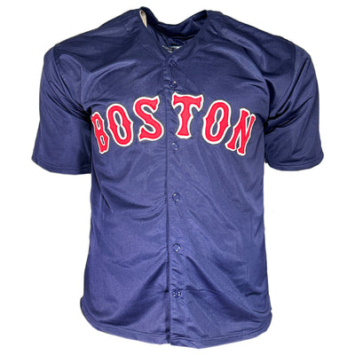 Brayan Bello Signed Boston Navy Baseball Jersey Silver Ink (Beckett)