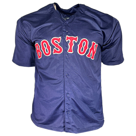 Brayan Bello Signed Boston Navy Baseball Jersey Silver Ink (Beckett)