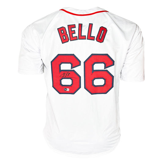Brayan Bello Signed Boston White Baseball Jersey Black Ink (Beckett)