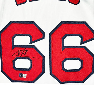 Brayan Bello Signed Boston White Baseball Jersey Black Ink (Beckett)