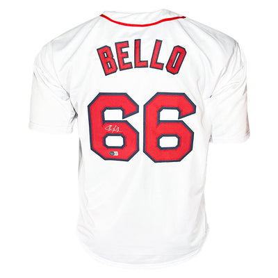 Brayan Bello Signed Boston White Baseball Jersey Silver Ink (Beckett)