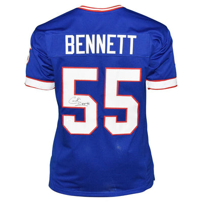 Cornelius Bennett Signed Buffalo Blue Football Jersey #55 (JSA)