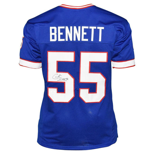Cornelius Bennett Signed Buffalo Blue Football Jersey #55 (JSA)