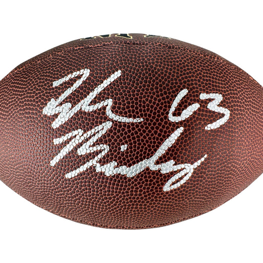 Tyler Biadasz Signed Wilson Official NFL Replica Football (Beckett)