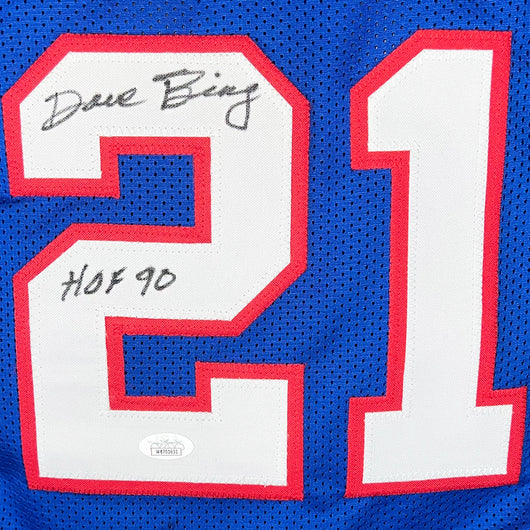 David Bing Signed HOF 1990 Inscription Detroit Blue Basketball Jersey (JSA)