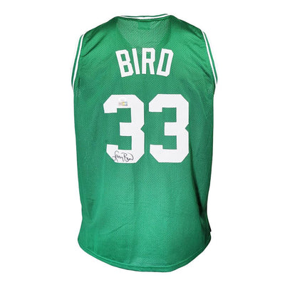 Larry Bird Signed Boston Green Basketball Jersey (Beckett)