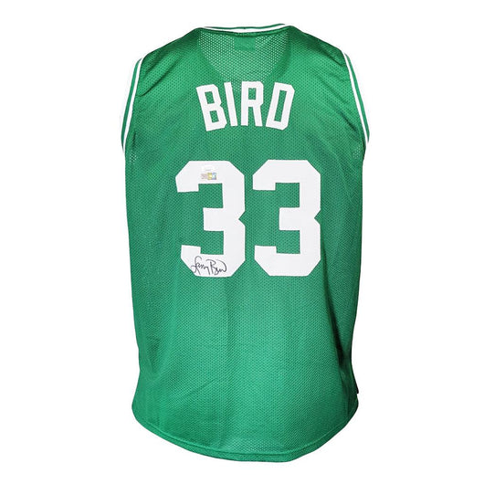 Larry Bird Signed Boston Green Basketball Jersey (Beckett)
