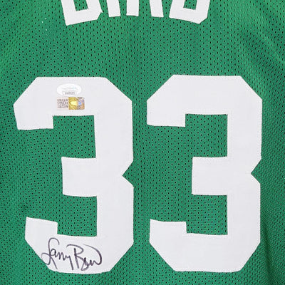 Larry Bird Signed Boston Green Basketball Jersey (Beckett)
