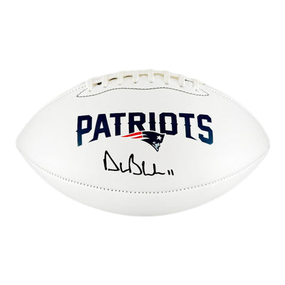 Drew Bledsoe Signed New England Patriots Official NFL Team Logo Football (JSA)