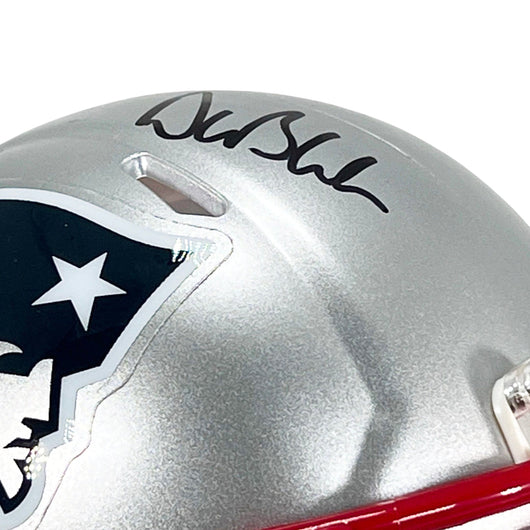 Drew Bledsoe Signed New England Patriots Speed Mini Football Helmet (JSA)