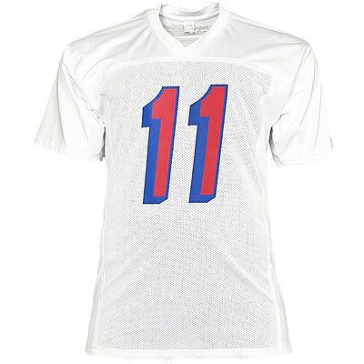 Drew Bledsoe Signed New England White Football Jersey (Beckett)