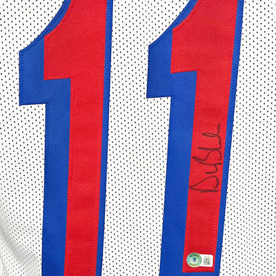 Drew Bledsoe Signed New England White Football Jersey (Beckett)