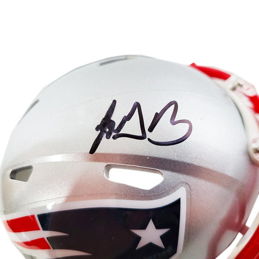 LeGarrette Blount Signed New England Patriots Speed Mini Replica Football Helmet (JSA)