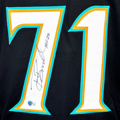 Tony Boselli Signed HOF 22 Inscription Jacksonville Black Football Jersey (JSA)