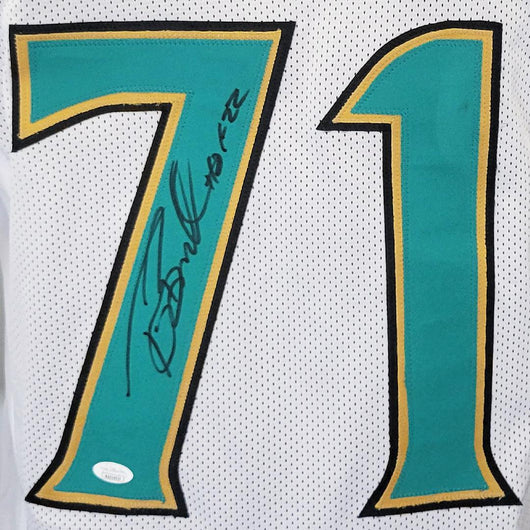 Tony Boselli Signed HOF 22 Inscription Jacksonville White Football Jersey (JSA)