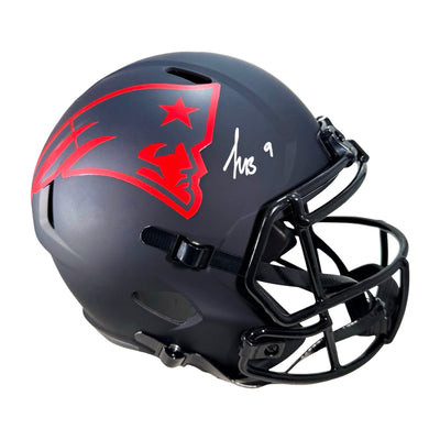 Kayshon Boutte Signed New England Patriots Eclipse Full-Size Replica Football Helmet (Beckett)