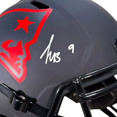 Kayshon Boutte Signed New England Patriots Eclipse Full-Size Replica Football Helmet (Beckett)