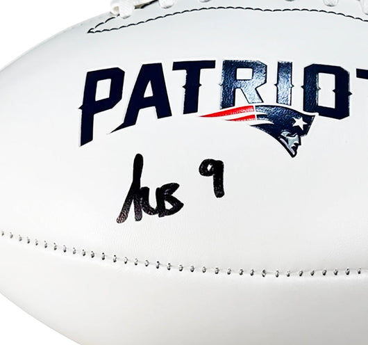 Kayshon Boutte Signed New England Patriots Official NFL Team Logo Football (Beckett)