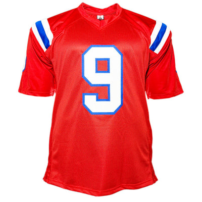 Kayshon Boutte Signed New England Red Football Jersey (Beckett)
