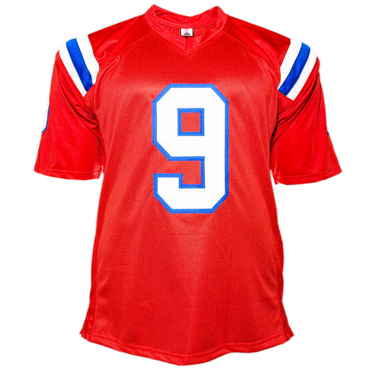Kayshon Boutte Signed New England Red Football Jersey (Beckett)
