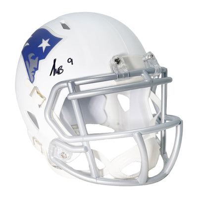 Kayshon Boutte Signed New England Patriots Rivalries Speed Mini Football Helmet (Beckett)