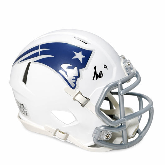 Kayshon Boutte Signed New England Patriots Rivalries Speed Mini Football Helmet (Beckett)