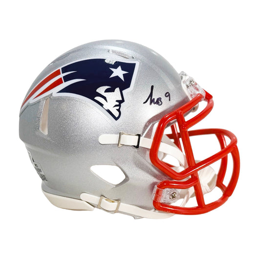 Kayshon Boutte Signed New England Patriots Speed Mini Football Helmet (Beckett)