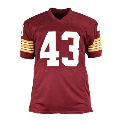 Larry Brown Signed 1972 MVP Washington Maroon Football Jersey (JSA)