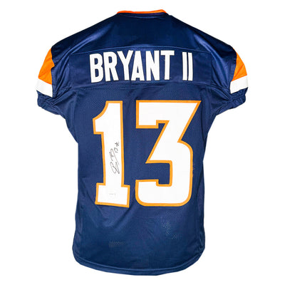 Pat Bryant Signed Denver Navy Game Style Football Jersey (JSA)