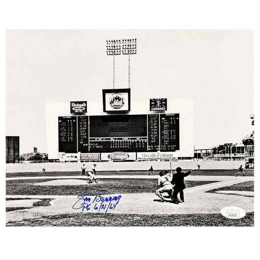 Jim Bunning Signed PG 6/21/64 Inscription Pose 1 8x10 Photo (JSA)