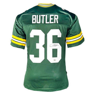 Leroy Butler Signed Green Bay Green Football Jersey (Beckett)