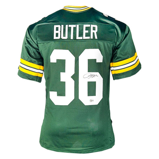 Leroy Butler Signed Green Bay Green Football Jersey (Beckett)