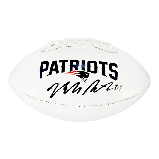 Malcom Butler Signed New England Patriots Official NFL Team Logo Football (JSA)